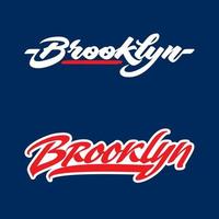 Brooklyn bokstäver. logotyp. märka vektor