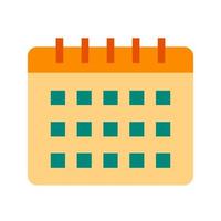 kalender platt flerfärgad ikon vektor