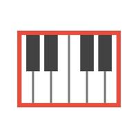 Klaviertastatur flaches mehrfarbiges Symbol vektor
