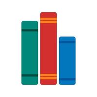 böcker platt flerfärgad ikon vektor