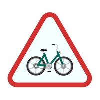 Fahrradständer Zeichen flaches mehrfarbiges Symbol vektor