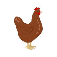 Huhn flaches mehrfarbiges Symbol vektor