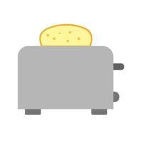 Toaster flaches mehrfarbiges Symbol vektor