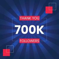 Danke 700.000 Follower Vektor-Design-Vorlage vektor