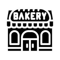 butik bageri glyf ikon vektorillustration vektor