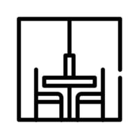 Symbol für Gefängnisbesuchsraumlinie, Vektorgrafik vektor