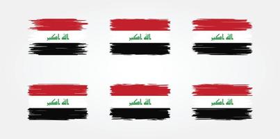 irak flagg borst samling. National flagga vektor