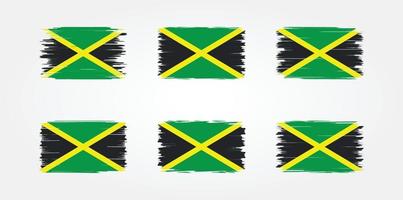jamaica flagga borste samling. National flagga vektor