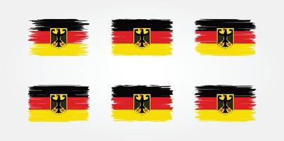 deutschland fahnenbürstensammlung. Nationalflagge vektor