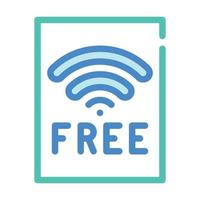 gratis wifi plattan färg ikon vektorillustration vektor