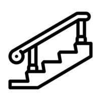 Deckpfosten und Handläufe Linie Symbol Vektor Illustration
