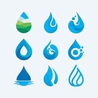 vatten logotyper samling symbol design för företag vektor