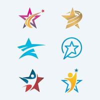 Star Logos 1 Sammlung Symboldesigns für Unternehmen vektor