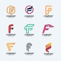 kreativ minimal bokstav f logotypdesign 2. premium företagslogotyp. vektor
