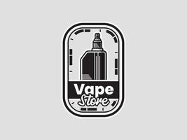 vintage vape shop logotyp vektor