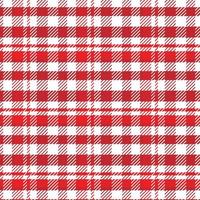 rotes und weißes schottisches gewebtes kariertes nahtloses muster des tartans. vektor