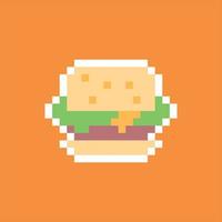 pixel art 8bit. hamburgare vektor