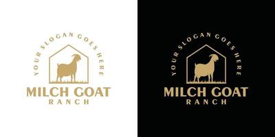vintage Milch get logotyp referens vektor