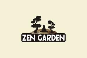 Zen-Garten-Logo-Inspiration vektor