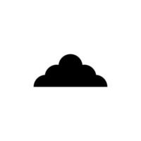 einfaches Symbol von Wolken über dem Himmel vektor