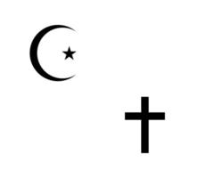 enkla ikoner av världens religiösa symboler vektor