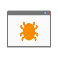 flaches mehrfarbiges Symbol für Web-Crawler vektor