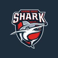 shark e-sport gaming maskot logotyp mall vektor