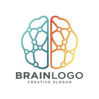 hjärnan logotyp design vektor mall
