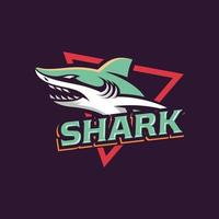shark e-sport gaming maskot logotyp mall vektor