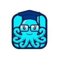 niedliche Oktopus-Logo-Vektorillustration vektor