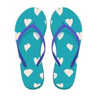 Paar Strandschuhe. Sommer-Flip-Flops. flache vektorillustration. vektor