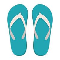 ett par strandtofflor. sommarflip flops. platt vektorillustration vektor