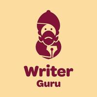 Schriftsteller-Guru-Logo vektor