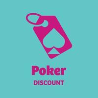 logotyp för pokerrabatt vektor