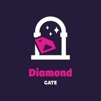 diamant gate logotyp vektor