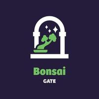 bonsai gate logotyp vektor