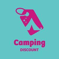 Camping-Rabatt-Logo vektor
