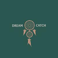 dream catch logotyp vektor