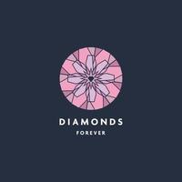 Diamant-Luxus-Logo vektor