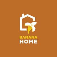 Bananenlogo für zu Hause vektor