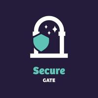 sicheres Gate-Logo vektor