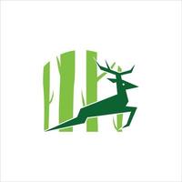 Hirsch-Dschungel-Logo vektor