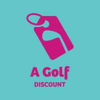 ein Golf-Rabatt-Logo vektor