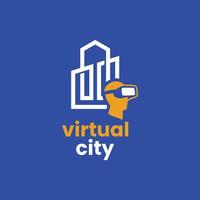 virtuelles Logo der Stadt vektor