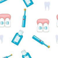 Zahnbehandlungsmuster, Cartoon-Stil vektor
