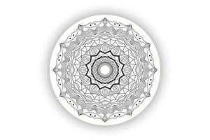 Mandala-Muster dekorativer Design-Hintergrund. handgezeichnete Linie schwarz. Vektor-Illustration vektor