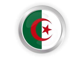 penselmålad Algeriets flagga handritad stilillustration med grungeeffekt och akvarell. vektor