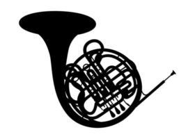 Trompete-Symbol-Symbol auf weißem Hintergrund. Vektor-Illustration. vektor