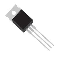 fälteffekt transistor ikon på vit bakgrund. krafttransistor ikon vektorillustration. vektor