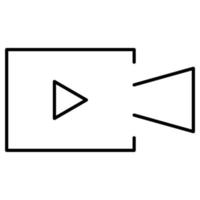 Film Zeichen Videokamera Symbol Vektor Illustration auf weißem Hintergrund.